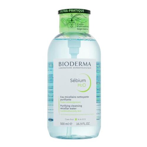 Bioderma S&amp;eacute;bium H2O 500 ml micelarna voda za mje&amp;scaron;ovitu do masnu kožu za žene Slike