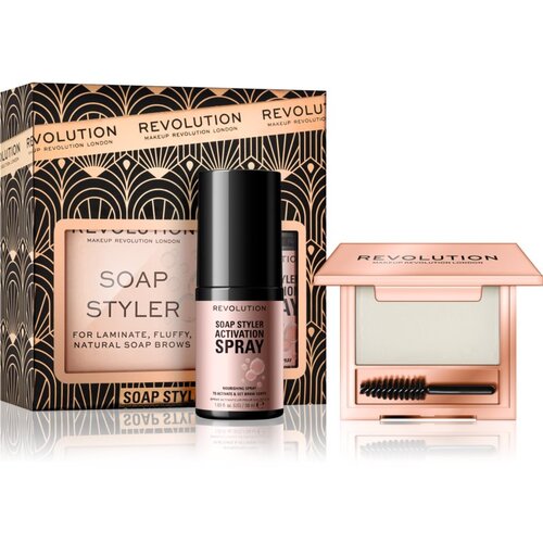Revolution Soap Styler+ Duo darovni set sapun za obrve Soap Styler 5 g + sprej za obrve Soap Styler Brow Activation Spray 50 ml za žene Slike