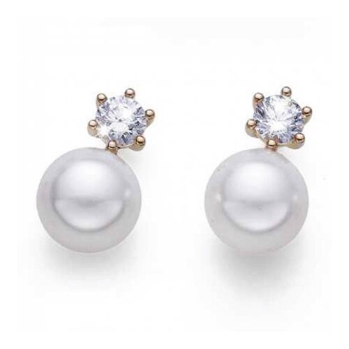  Ženske oliver weber focus pearl gold mindjuše sa swarovski belom perlom i kristalom ( 22925g ) Cene