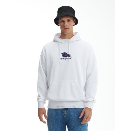 Cropp muška majica s kapuljačom - Bijela  3189R-00X Cijene