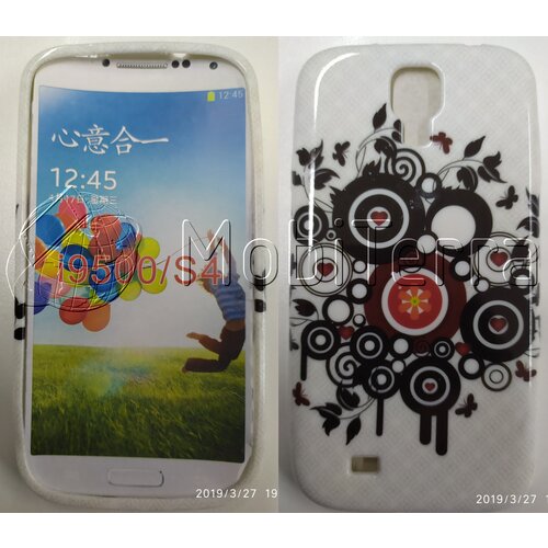  Gumijasti / gel etui Art za Samsung Galaxy S4 i9500 - White Circles Cene