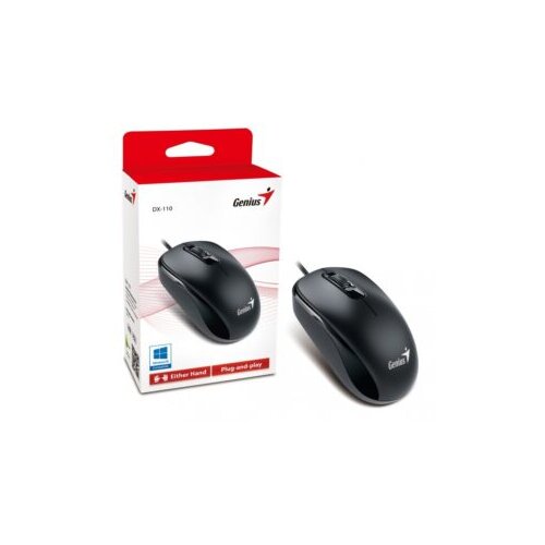 Genius miš DX-110 USB crni 1.000 DPI, USB vezai, 3 tipke, 1.5 m kabal Cijene