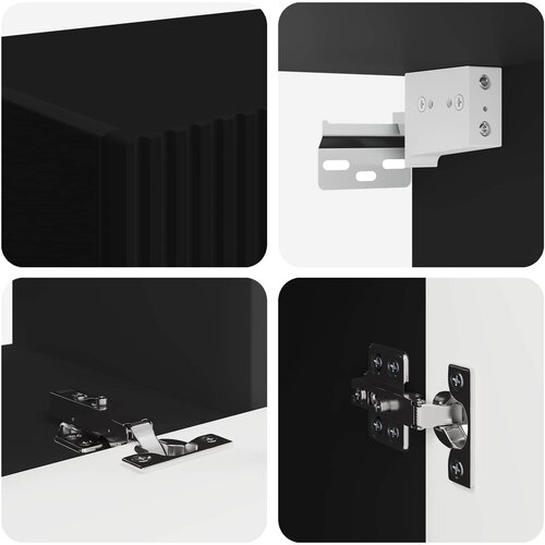  Set TV komoda 5 pcs Crna Konstruirano drvo Slike