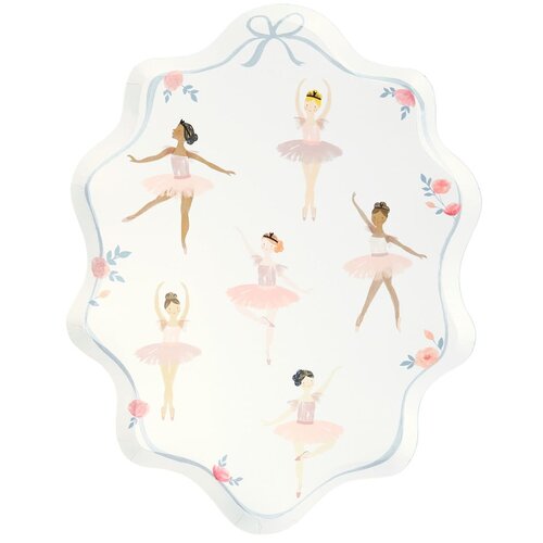Meri Meri Papirnati krožniki za enkratno uporabo v kompletu 8 ks Ballerina &amp;ndash; Slike