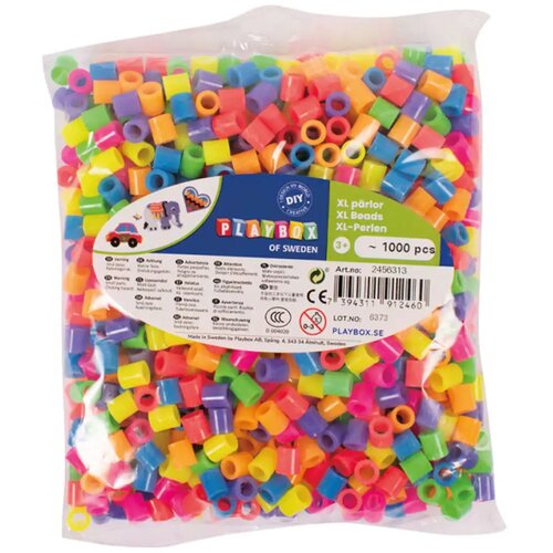 Playbox XL MAXI neonske boje glačane perle 9 mm, pakiranje od 1000 komada Cijene