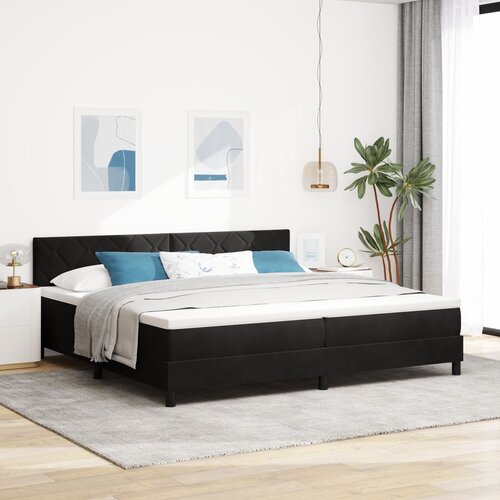 VidaXL krevet s oprugama s madracem Crni 200x200 cm Bar&amp;scaron;un Slike