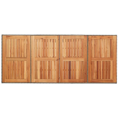  Vrtni set za objed 9 kom. Siva poliratan 190 x 80 x 75 cm Slike