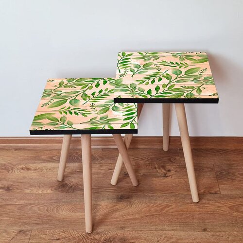 Hanah home 2Shp261 - green greensalmon nesting table (2 pieces) Cene