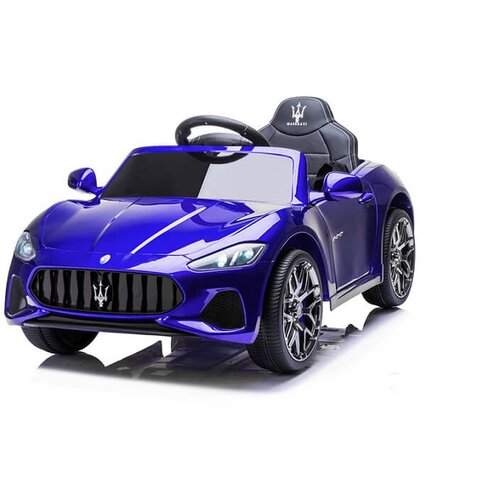  dečiji auto Maserati Gran Cabrio sa kožnim sedištem i mekim gumama – plavi Cene