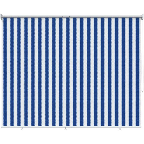  Vanjska roleta 90% blokada UV zraka Plava i bijela pruga 140 x 140 cm Slike