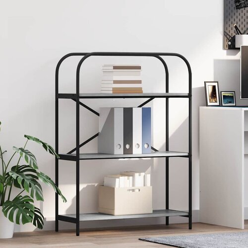 vidaXL Polica Sivi hrast sonoma 80 x 30 x 109 cm Konstruirano drvo Cijene