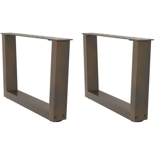  noge jedilne mize v-oblika 2 kosa naravno jeklo 60x(30-31,3) cm Cene