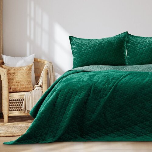 AmeliaHome Prekrivač Laila 200x220 cm, tamnozelena / zelena Cene
