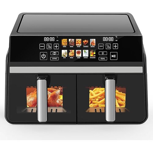 Nettlife 10-litrski cvrtnik z dvema conama in oknom, 2200 W, SYNC & MATCH, zaslon na dotik, 24-urni časovnik, primeren za pomivanje v pomivalnem, (5000238830) Cene