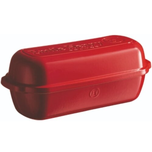 Emile henry Pekač za kruh s pokrovom 39,5x16x15cm, 4,5l, keramika, rdeč Cene