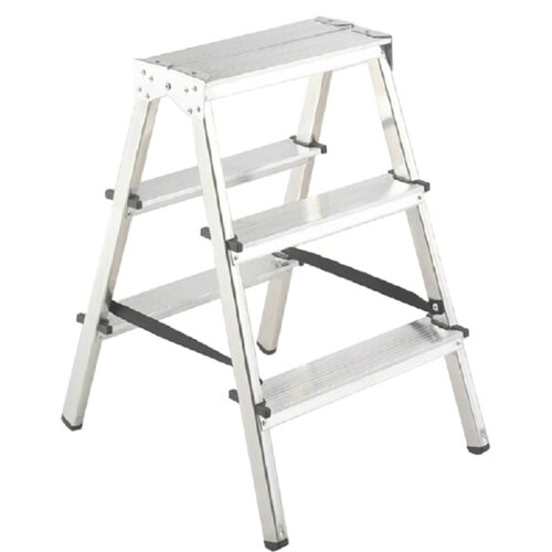 Alpos Dvostruke ljestve s gazi&scaron;tem (2 x 3 stepenice, Radna visina: 2,22 m, Aluminij) Cijene