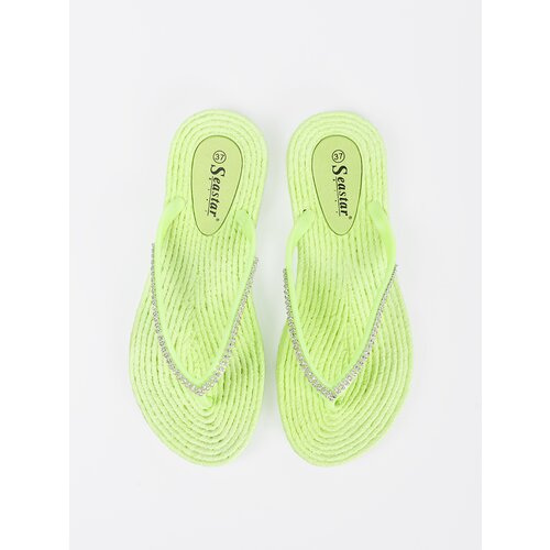 SEASTAR Green flip-flops with zirconia Slike