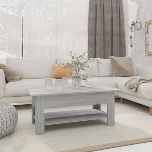 Furnova Klubska mizica siva sonoma 102x55x42 cm iverna plo&amp;scaron;ča, (21914334) Slike
