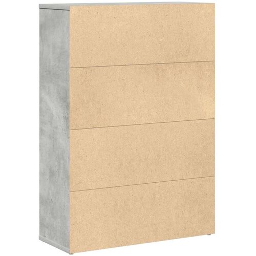 VidaXL Regal za knjige boja betona 60x24x85 cm konstruirano drvo Slike