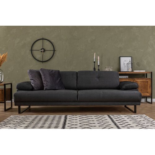 Atelier Del Sofa Antracitno siva raztegljiva sedežna garnitura 239 cm Mustang – Cene