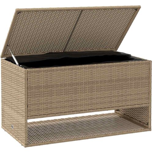  Vanjska kutija za jastuke bež 100x55x55,5 cm poli ratan Slike