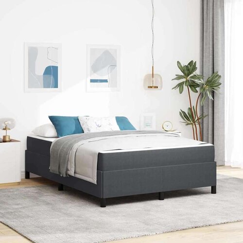  Konstrukcija postelje z vzmetnico Temno siva 140 x 190 cm blago, (5000124059) Cene