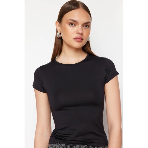 TRENDYOLMILLA Ženska majica TWOSS24TS00238, Crna Cene