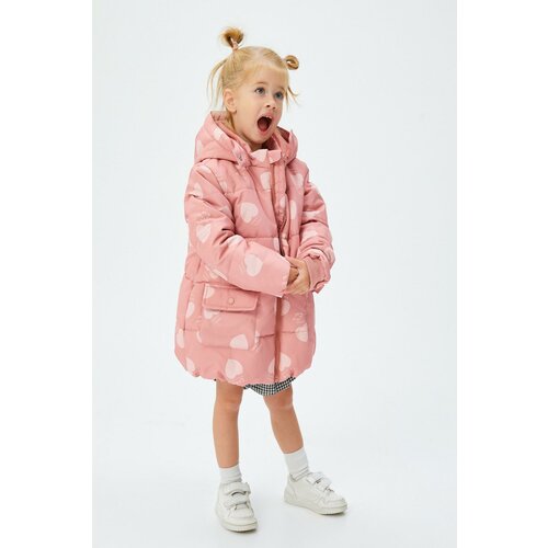 Koton Baby Girl Pink Patterned Coat Cene