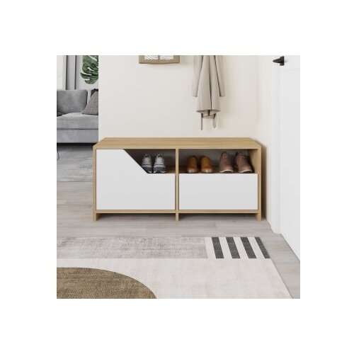 Hanah home cipelarnik nexus shoe cabinet oak white Cene
