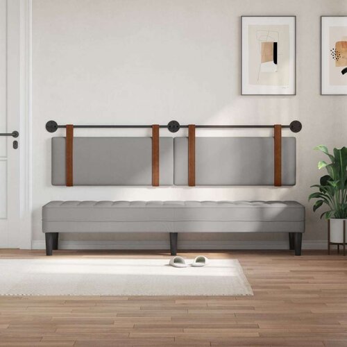 Držeće uzglavlje Zidne Oblačnosiva 210 x 55 x 5 cm Antikni PU - Siva boja oblaka 200 cm bez LED Slike