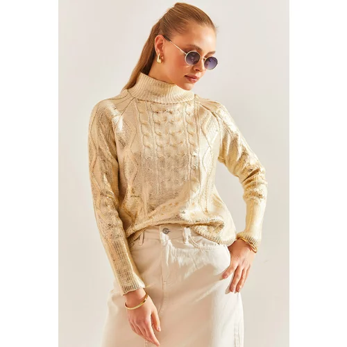 Bianco Lucci Women's Patterned Knitwear Sweater