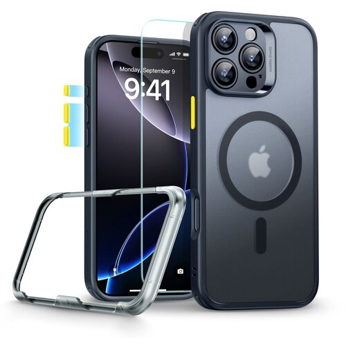 ESR CLASSIC PRO OVITEK HALOLOCK ZA MAGSAFE ZA IPHONE 16 PRO MAX FROSTED BLACK, (21971850) Cene