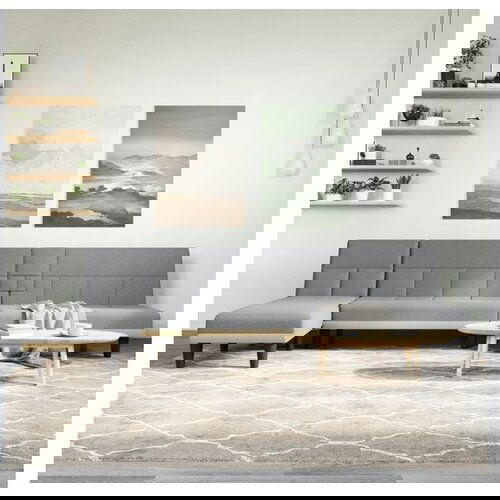 vidaXL Kutna garnitura na razvlačenje svjetlosiva 255x140x70cm tkanina Cijene
