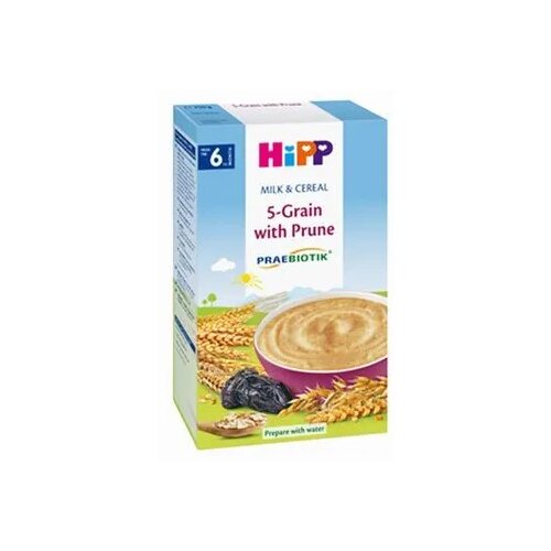 Hipp instant mlečna kaša sa 5 vrsta žitarica i suvom šljivom 250gr Slike