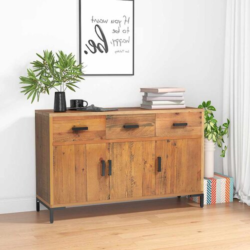  Komoda smeđa 110 x 35 x 70 cm od masivne borovine Cene