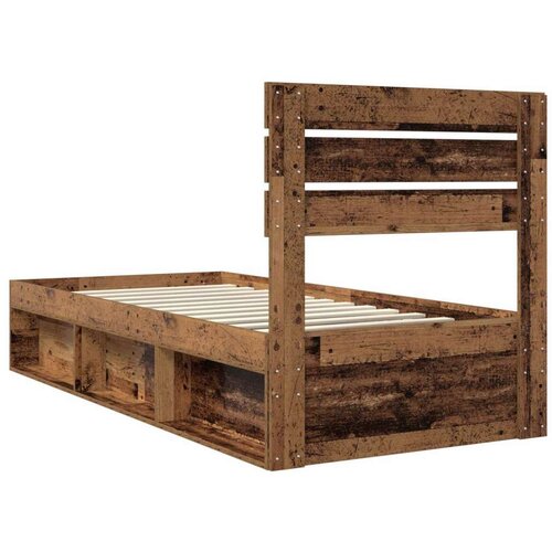  Okvir za krevet Staro drvo 90 x 200 cm Čvrsto borovo drvo Slike