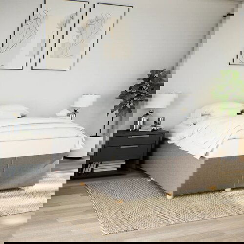 vidaXL Okvir za krevet bez madraca smeđesivi 140 x 190 cm od tkanine Cijene