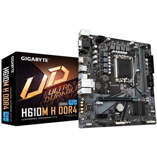 Gigabyte MB H610M H DDR4 G13 LGA1700, 2xDDR4, M.2, HDMI, VGA, 2xPS2, 6xUSB Slike