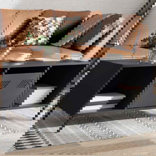 VidaXL Stolić za kavu antracit 101,5x50x43,5 cm hladno valjanog čelika Slike