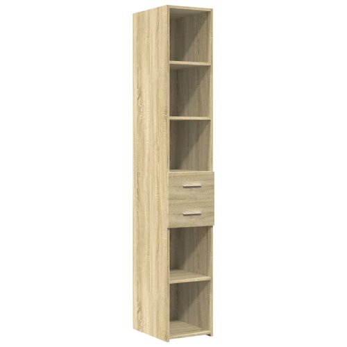 Maison Chic Visoka omara - Komoda - Predalnik sonoma hrast 30x42,5x185 cm inženirski les, (21719039) Slike