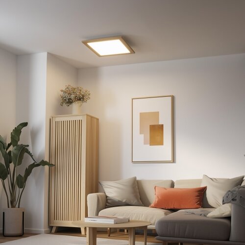  Brilagi - LED prigu&amp;scaron;iva svetiljka SLIMFRAME WOOD LED/36W/230V 49,5x49,5 cm + daljinski upravljač Slike