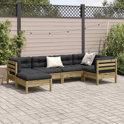  6-dijelni set vrtnih sofa od impregnirane borovine Slike