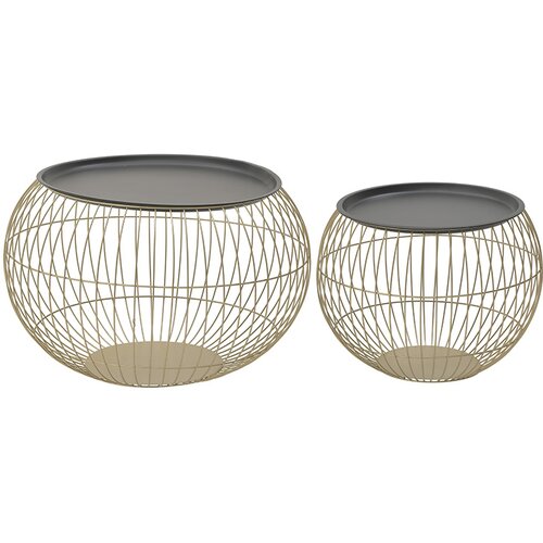 Ena Set od 2 stola 66x42cm, Crna Cene