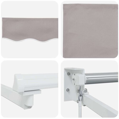  zlačivna tenda s LED diodama Svijetlo siva 3 x 2 5 m - Bijeli Svjetlosiva 3 x 2 5 m Slike