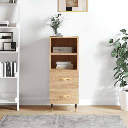 vidaXL Komoda boja hrasta sonome 34 5x34x90 cm od konstruiranog drva Cijene