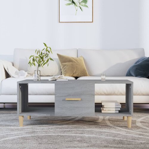 The Living Store Klubska mizica siva sonoma 102x50x40 cm inženirski les - Klubska Mizica, (21573950) Cene
