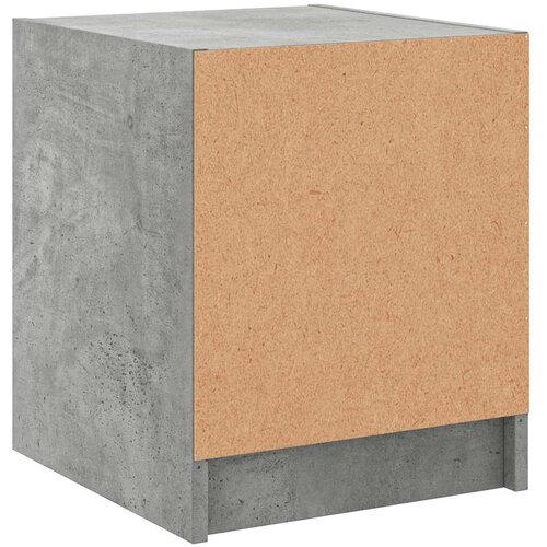  Noćni ormarići staklena vrata 2 kom boja betona 35x37x42 cm Slike