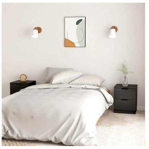  Noćni ormarići 2 kom crni 40 x 40 x 50 cm od iverice Cene