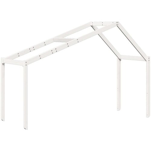 VidaXL krov za dječji krevet bijeli 203x95,5x142 cm masivna borovina Slike
