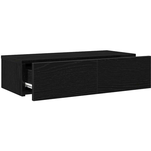  Zidna polica s ladicama crna 60x26,5x15 cm izrađeno drvo Slike